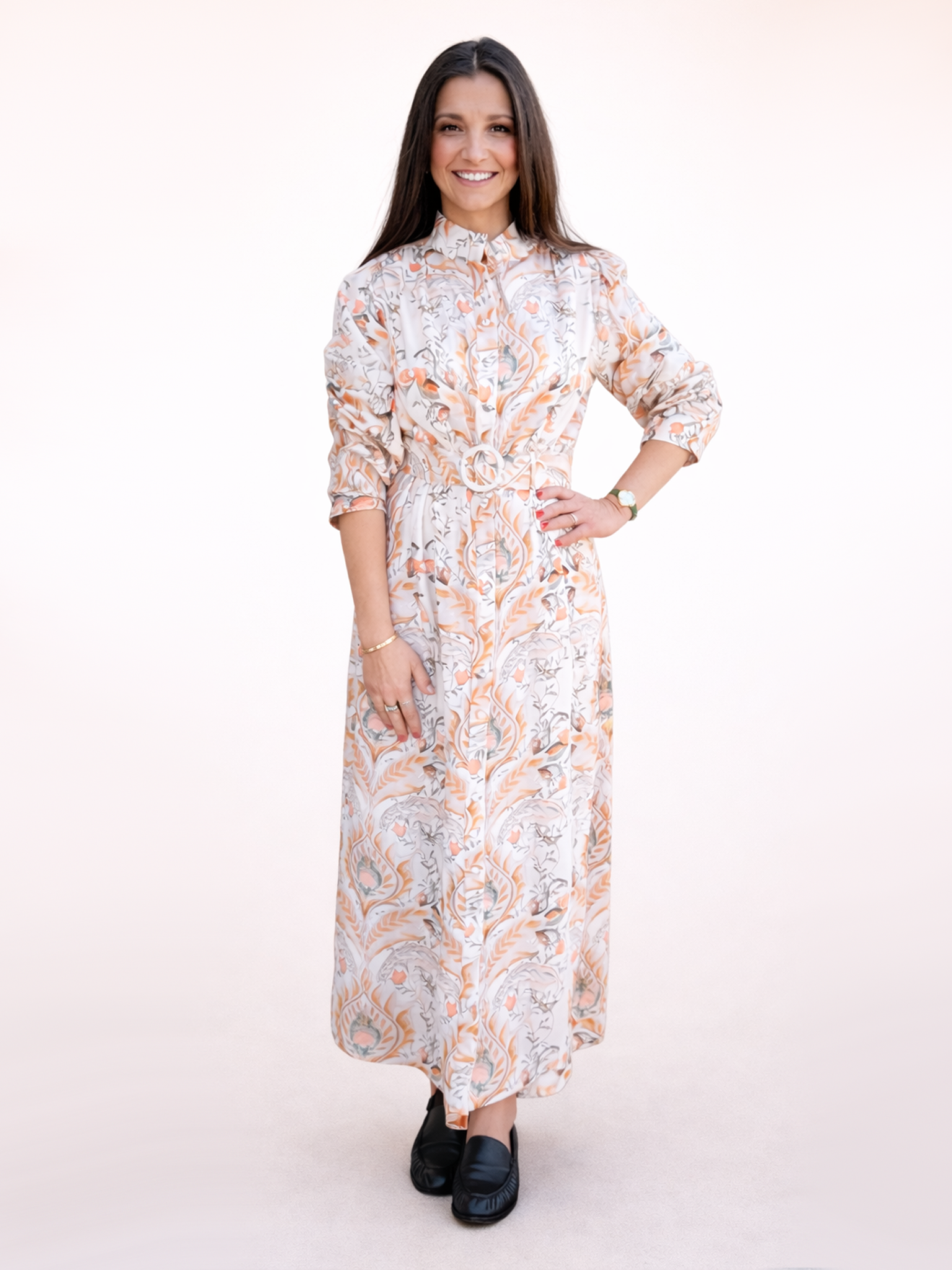 long sleeve paisley print dress Dream Catcher Belted Paisley Print Maxi Dress – alist100