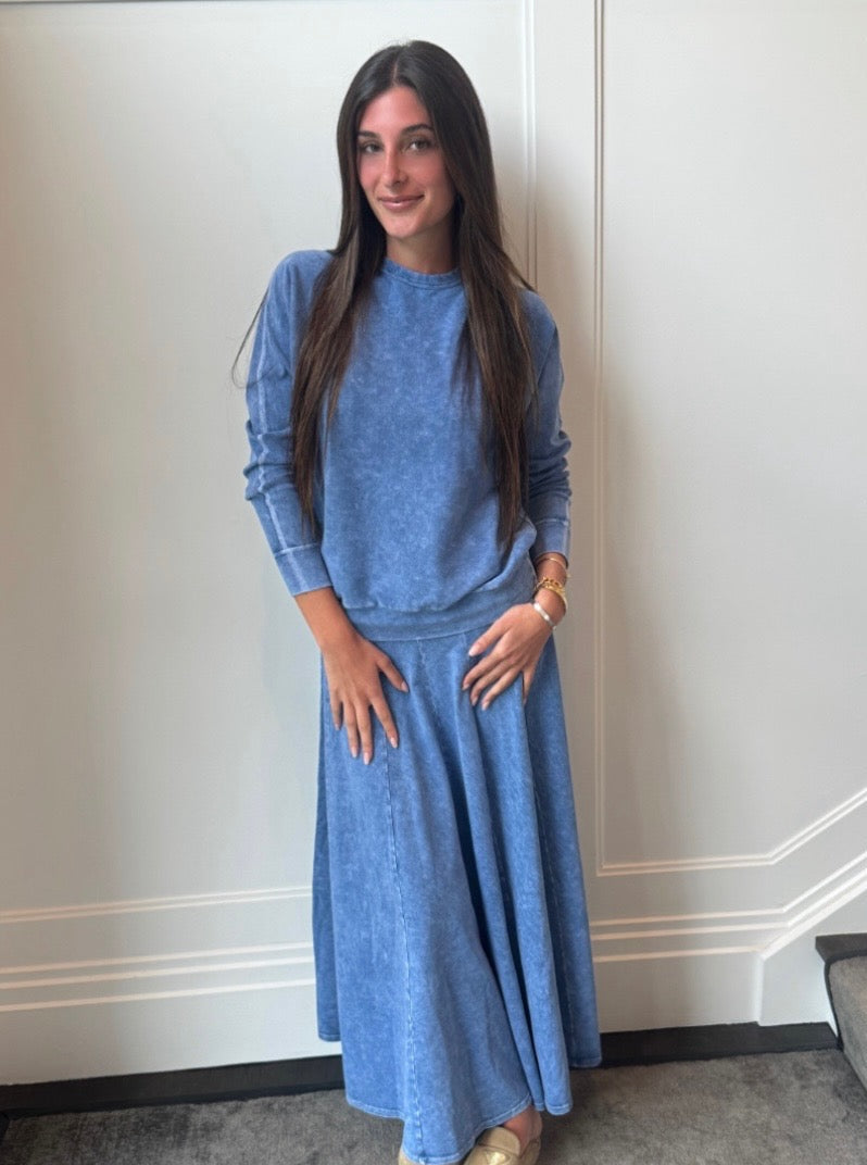 【PORTERNA】Lab Long Skirt Icon Long Skirt - Light Wash | Levi's® US