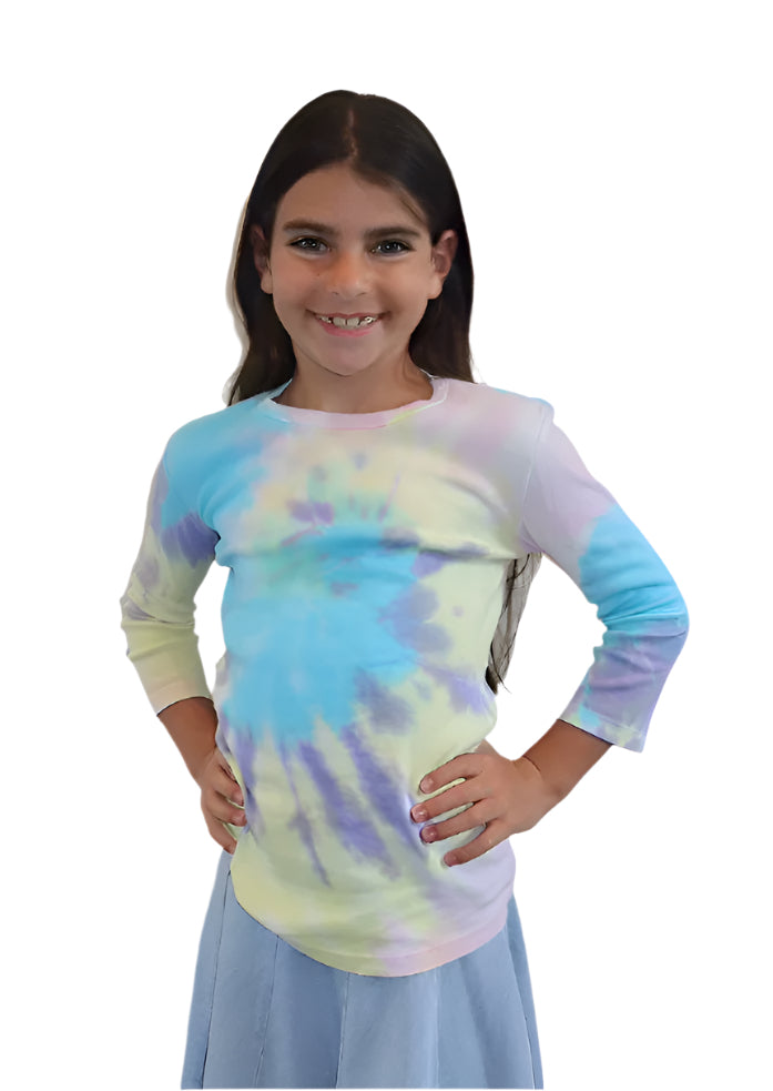 Lemon Tie-Dye 3/4 Sleeve Tee with Decals – alist100