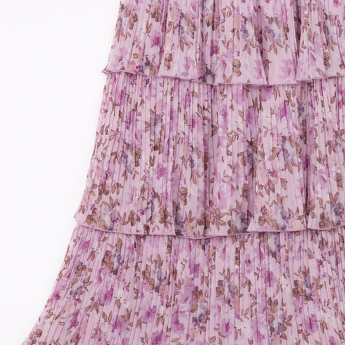 3 Tier Pleated Maxi Skirt