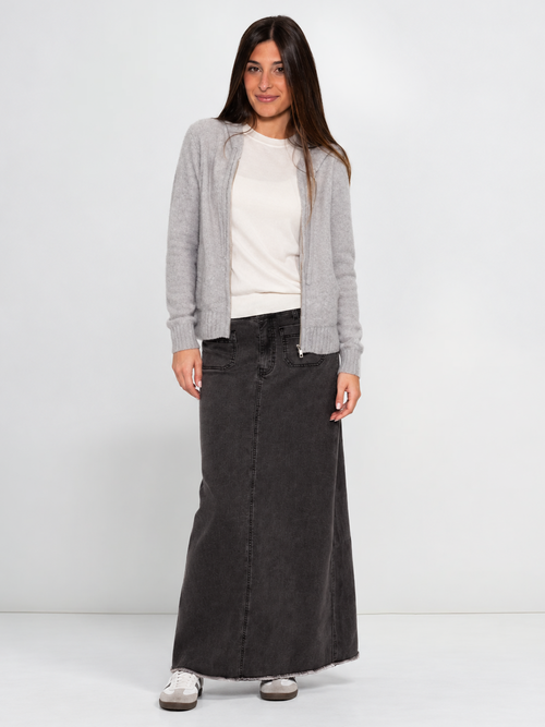 AList Front Pocket Denim Skirt