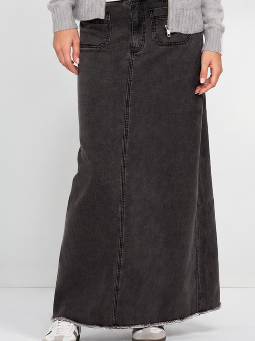 AList Front Pocket Denim Skirt