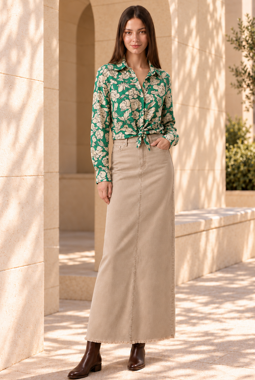 AList Long Sleeve Button Down Blouse