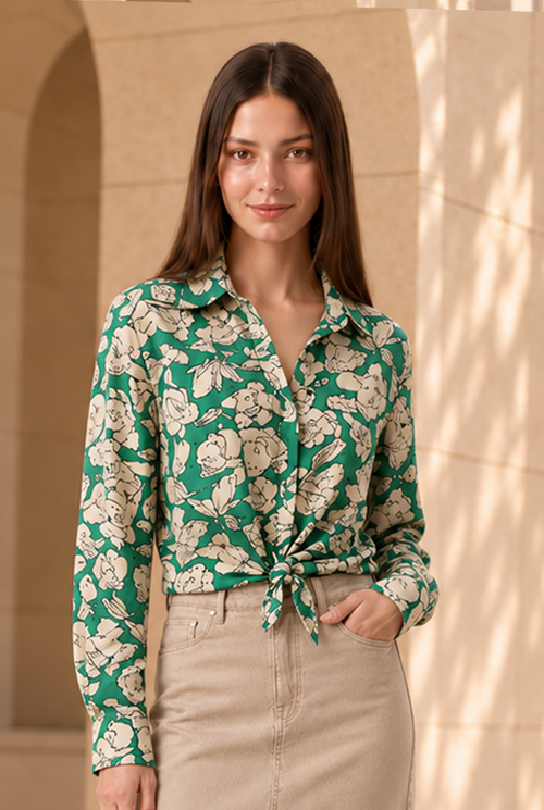 AList Long Sleeve Button Down Blouse
