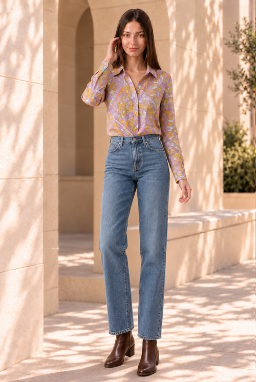 AList Long Sleeve Button Down Blouse