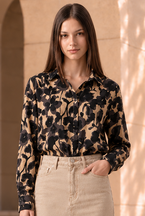 AList Long Sleeve Button Down Blouse