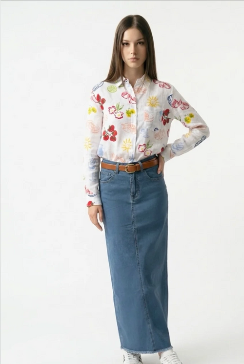 AList Ultra Light Tencel Maxi Skirt