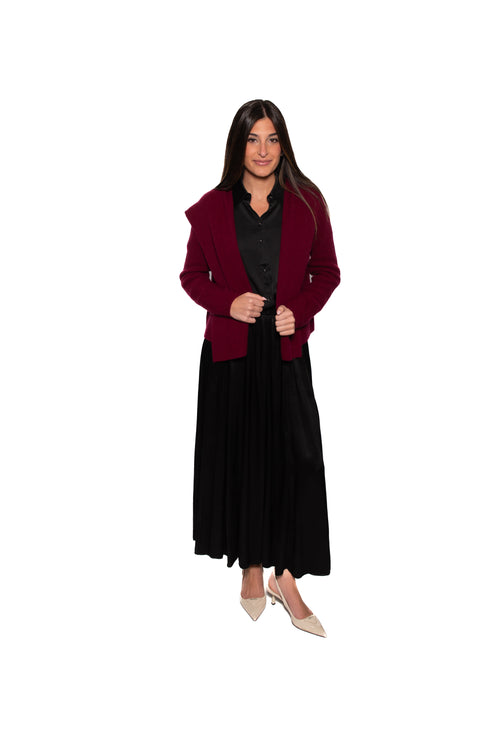 Minnie Rose Cashmere Shaker Hooded Flyaway Cardigan