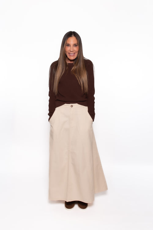 Lilla P Seamed Maxi Skirt