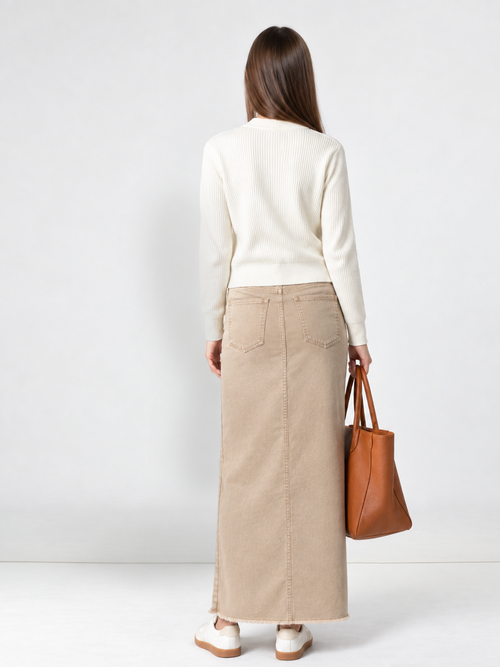 AList Beige Denim Maxi