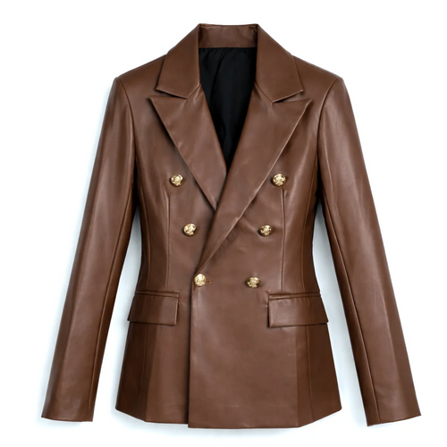 Regent Vegan Leather Blazer