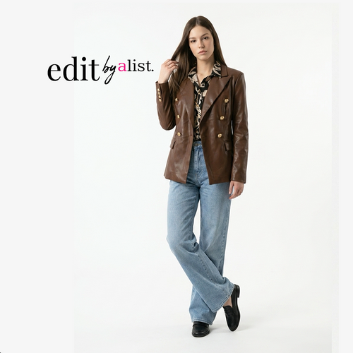 Regent Vegan Leather Blazer