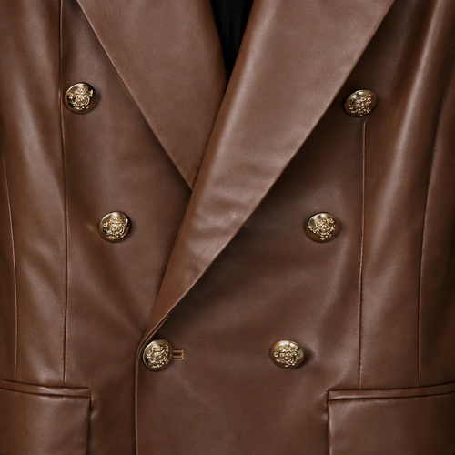 Regent Vegan Leather Blazer