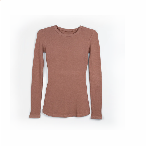Fitted Waffle Long Sleeve Shirt