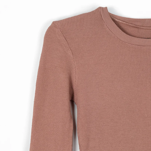 Fitted Waffle Long Sleeve Shirt