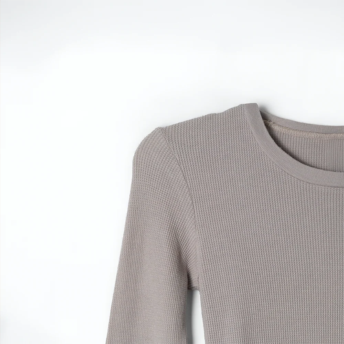 Fitted Waffle Long Sleeve Shirt