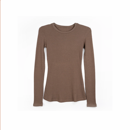 Fitted Waffle Long Sleeve Shirt