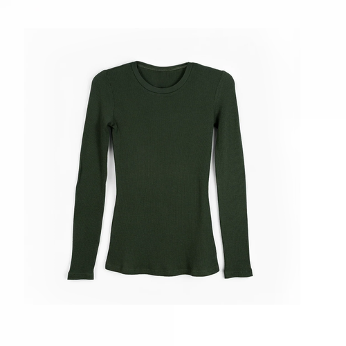 Fitted Waffle Long Sleeve Shirt