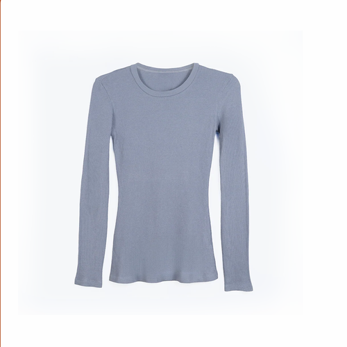 Fitted Waffle Long Sleeve Shirt