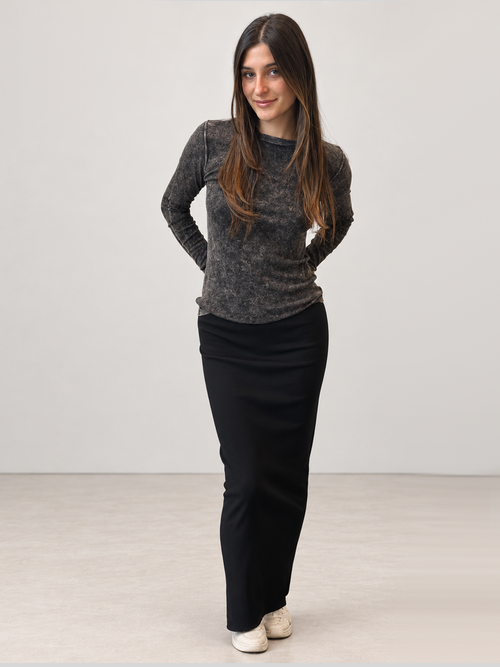 Hardtail Ribbed Maxi Skirt