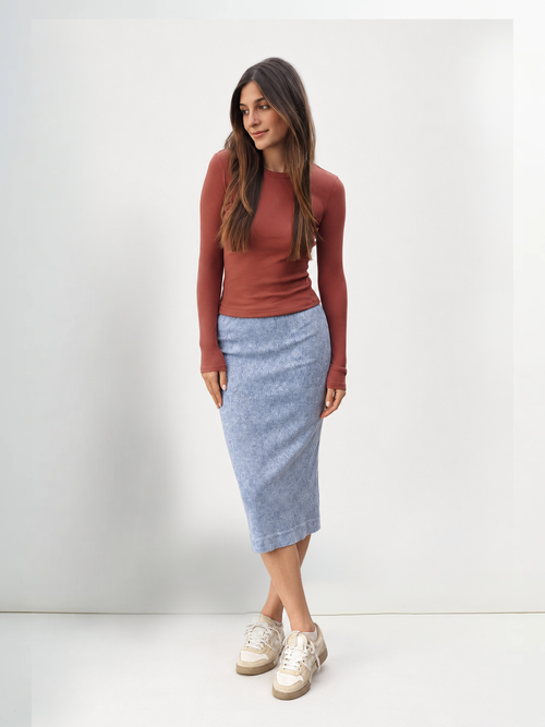 Hardtail Ribbed Midi Skirt