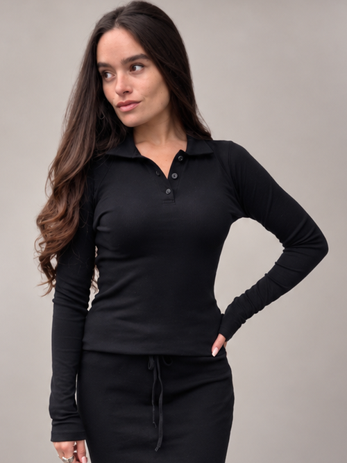 Hardtail Solid Long Sleeve Polo
