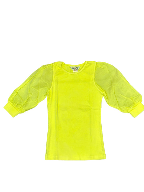 Kids 3/4 Sleeve Bubble Solid Shirt