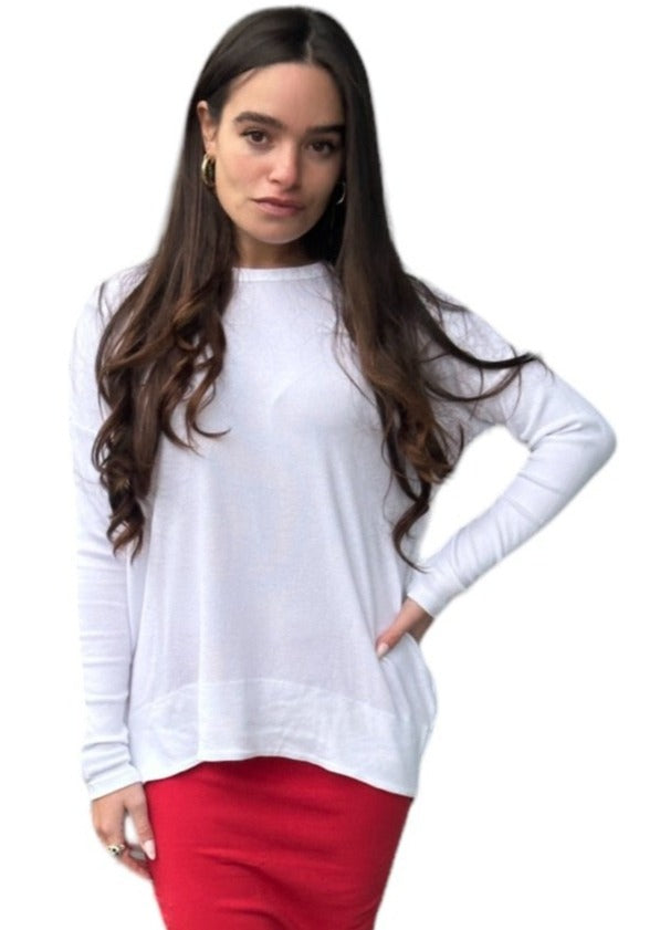 Bobi Long-Sleeve Ribbed Boxy Tee – alist100