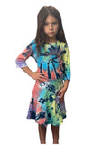 Kids Hardtail Fit and Flare tie dye