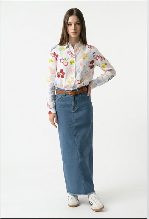 Alist Blue Demin Maxi