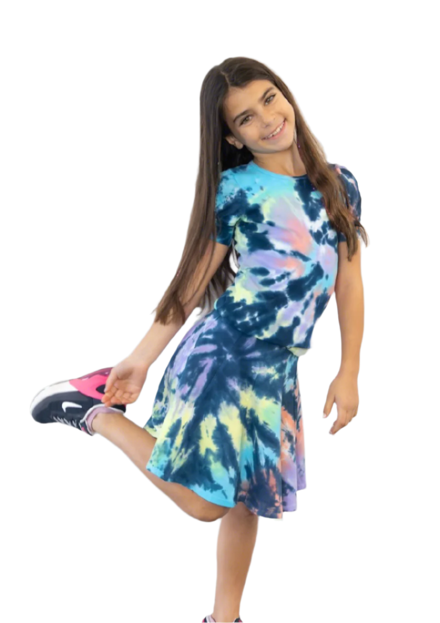 トップス ao GLOSSY FLOW TEE WITH SKIRT GLOSSY FLOW TEE WITH SKIRT