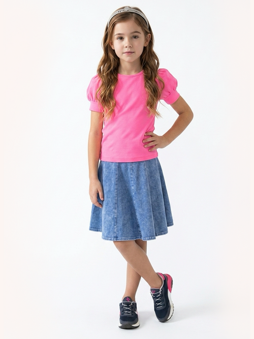Kids Fit 'N Flare Skirt Denim