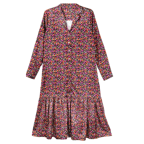 AList Button Down One Tier Maxi Dress