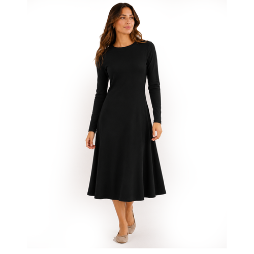 Midi Knit Ribbed Dress