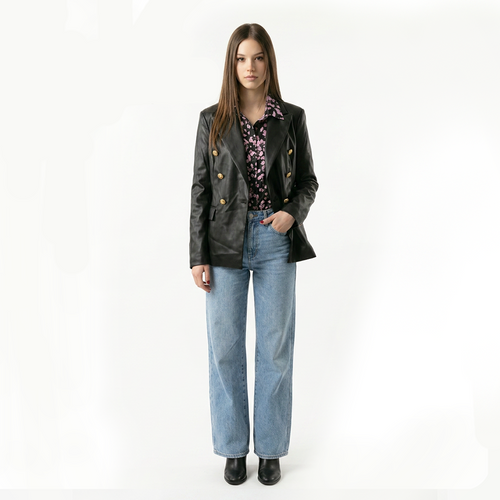 Regent Vegan Leather Blazer