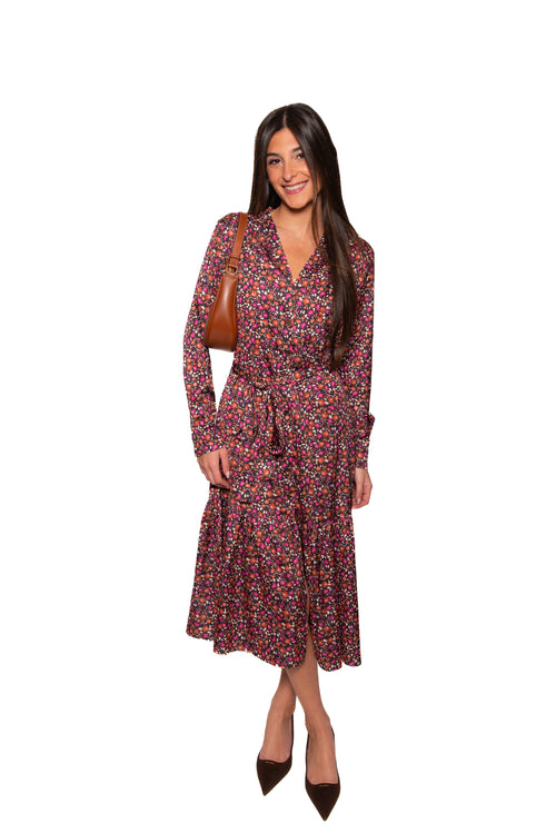 Alist Single Tier Button Down Midi Dress