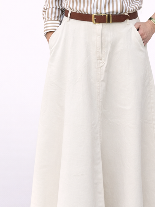 Classic Ivory Maxi Skirt