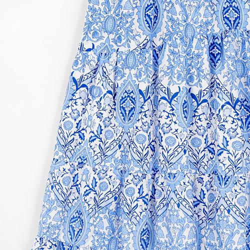AList Three Tiered Maxi Skirt in Santorini
