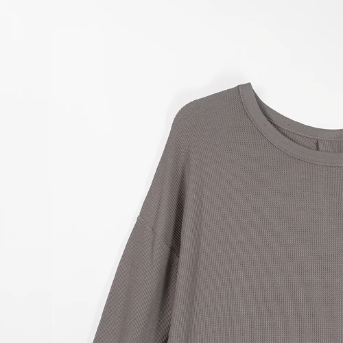 Long Sleeve Waffle Shirt